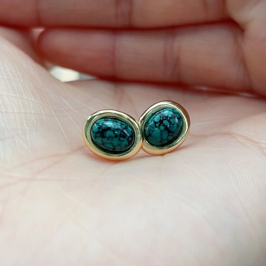 绿松石戒指银S925镶嵌