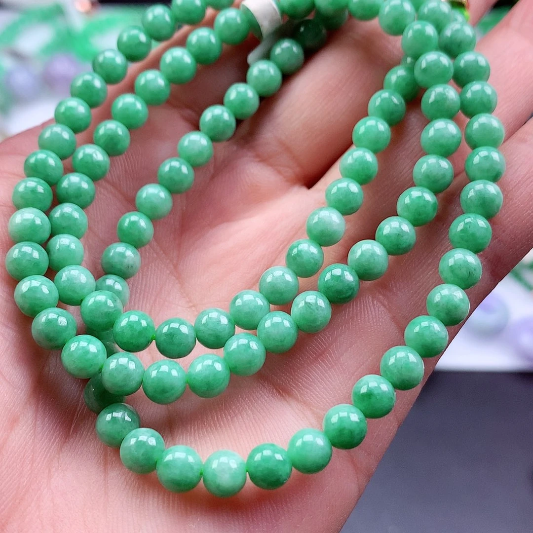 未镶嵌手链翡翠项链108颗