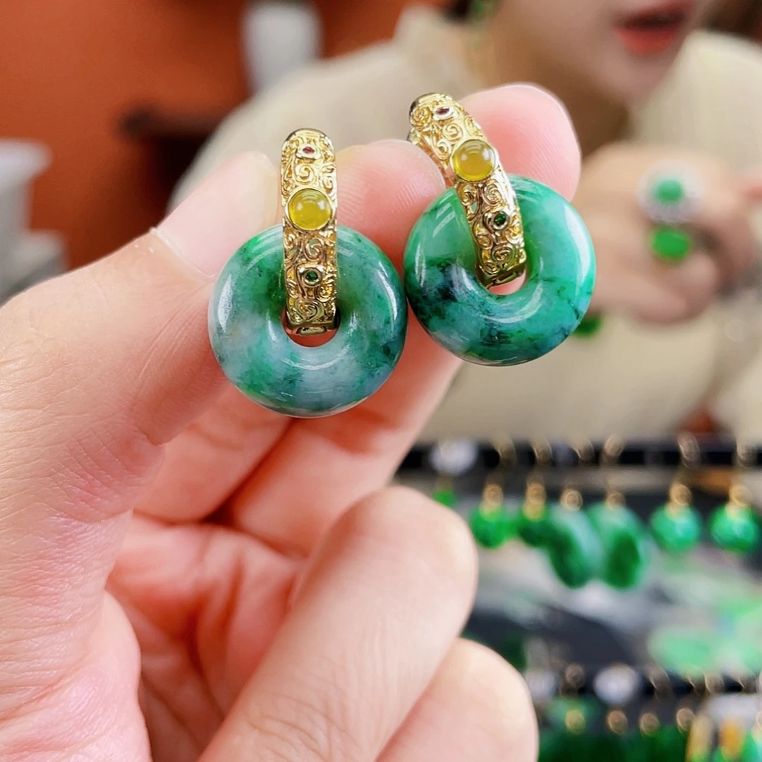 未镶嵌翡翠耳饰饰品