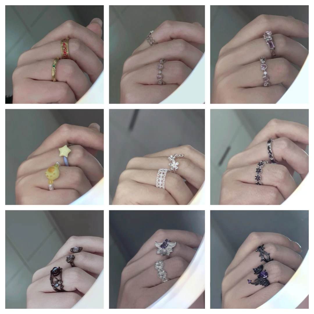 铜合金琉璃戒指 小众简约轻奢设计风戒指 直播专属 扣号专属