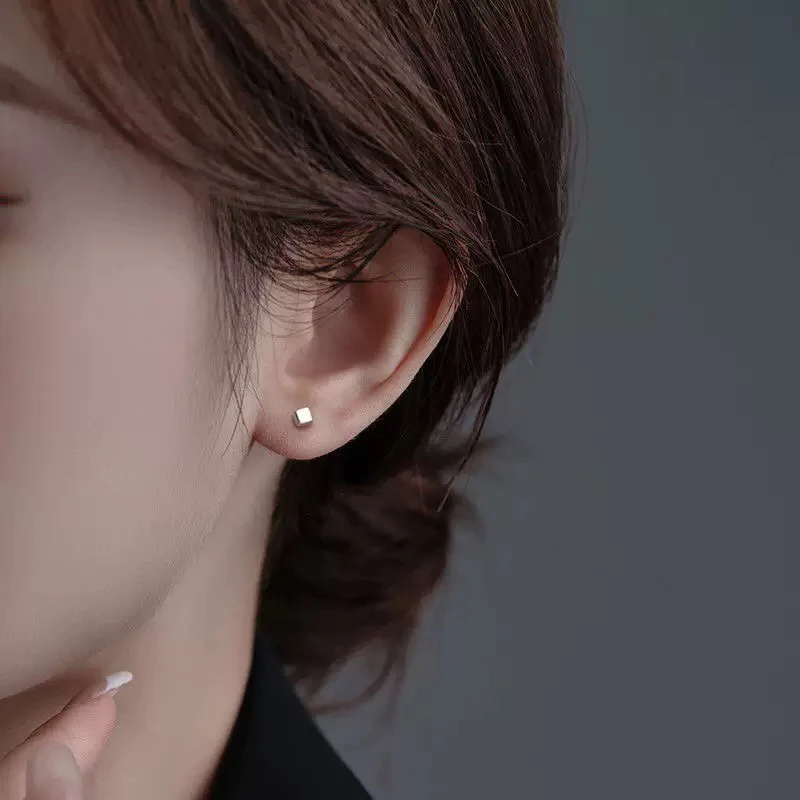 足银耳饰 足银耳饰养耳银耳钉耳骨钉饰品小巧简约耳钉
