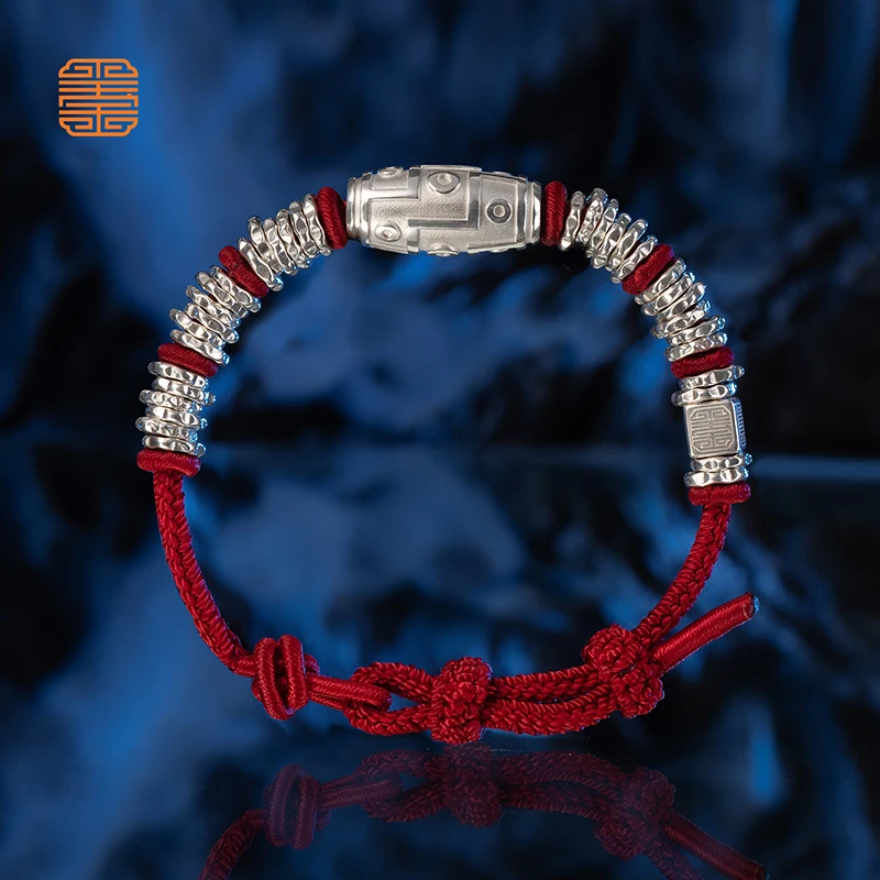 足银手链 玺匠金铺《足银天珠》足银999吉祥饰品手链生日礼物送男友