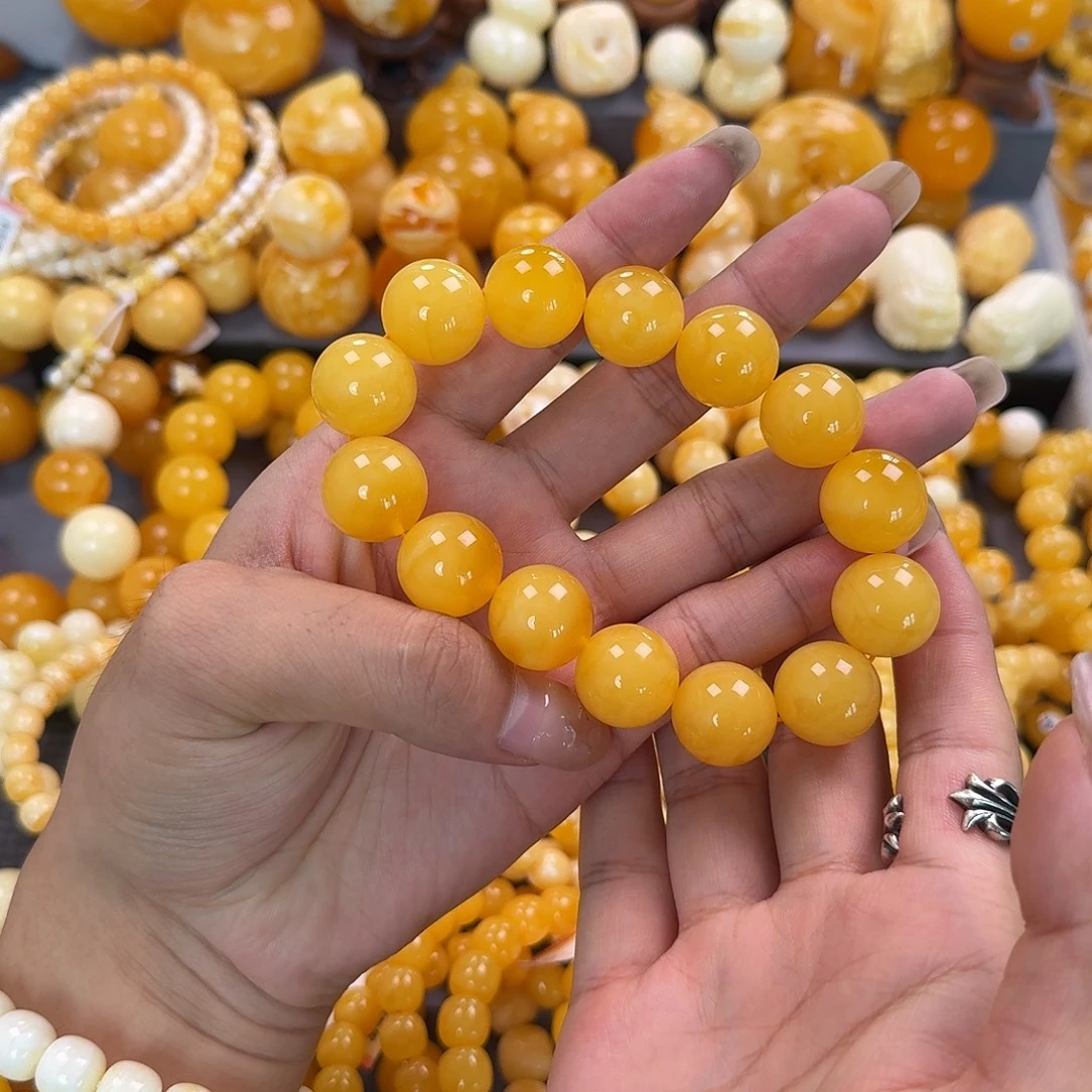 蜜蜡未镶嵌珠宝奇石同料18mm