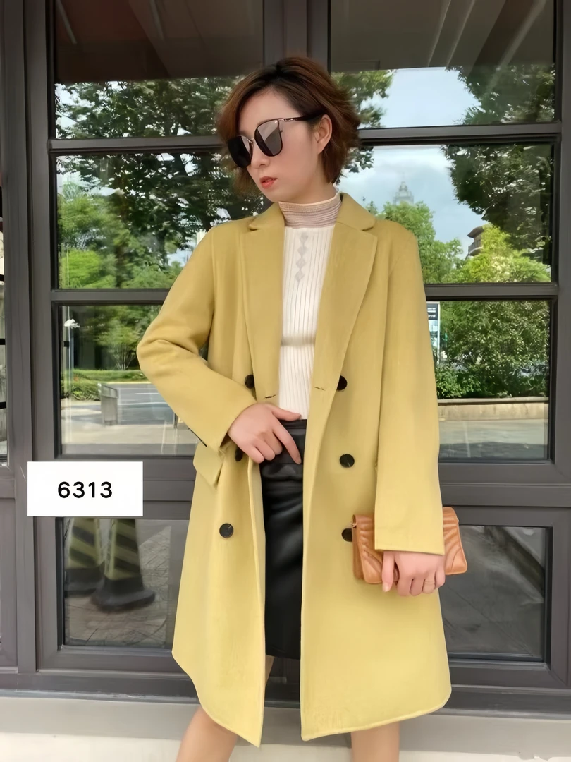 长款女中长款毛呢外套气质时尚6313