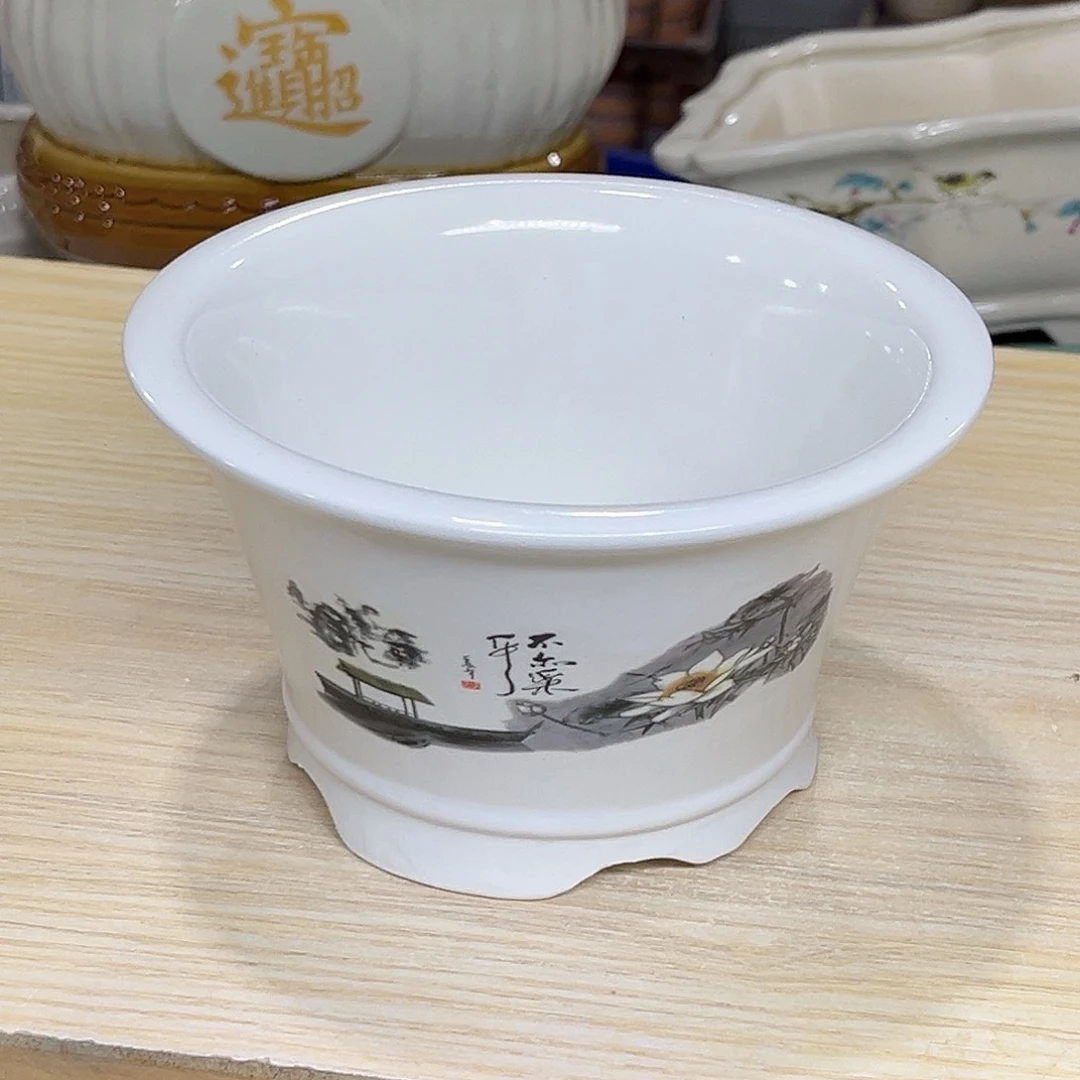 陶瓷绿植多肉微瑕花盆口径15*9