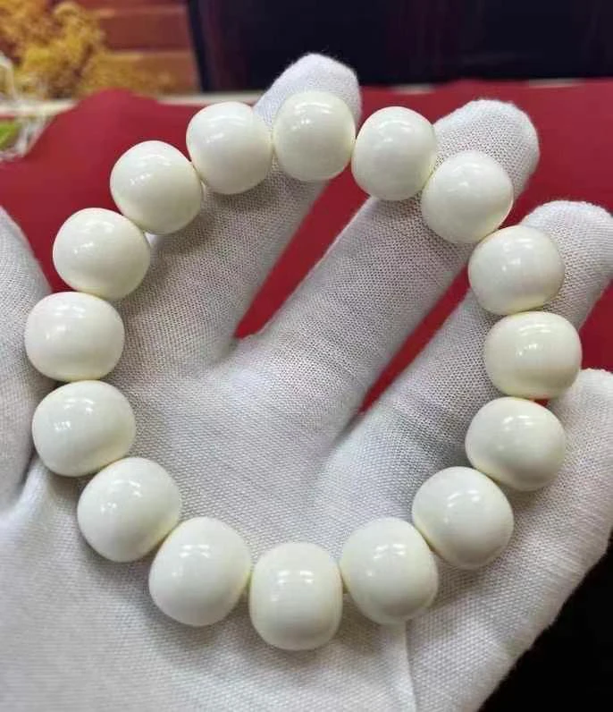 5A白冰料，猛犸牙老型手串