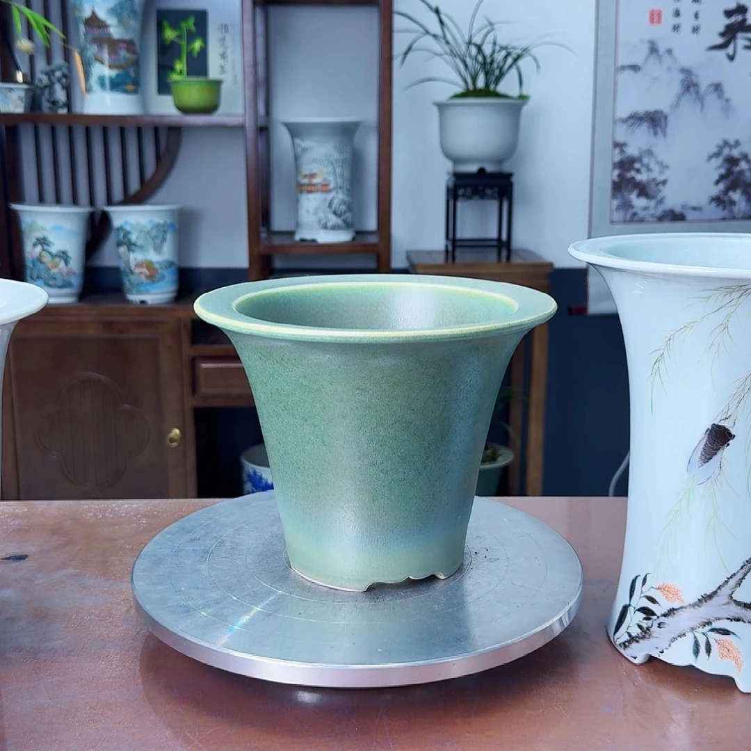 春***后窑变斗笠盆8888888