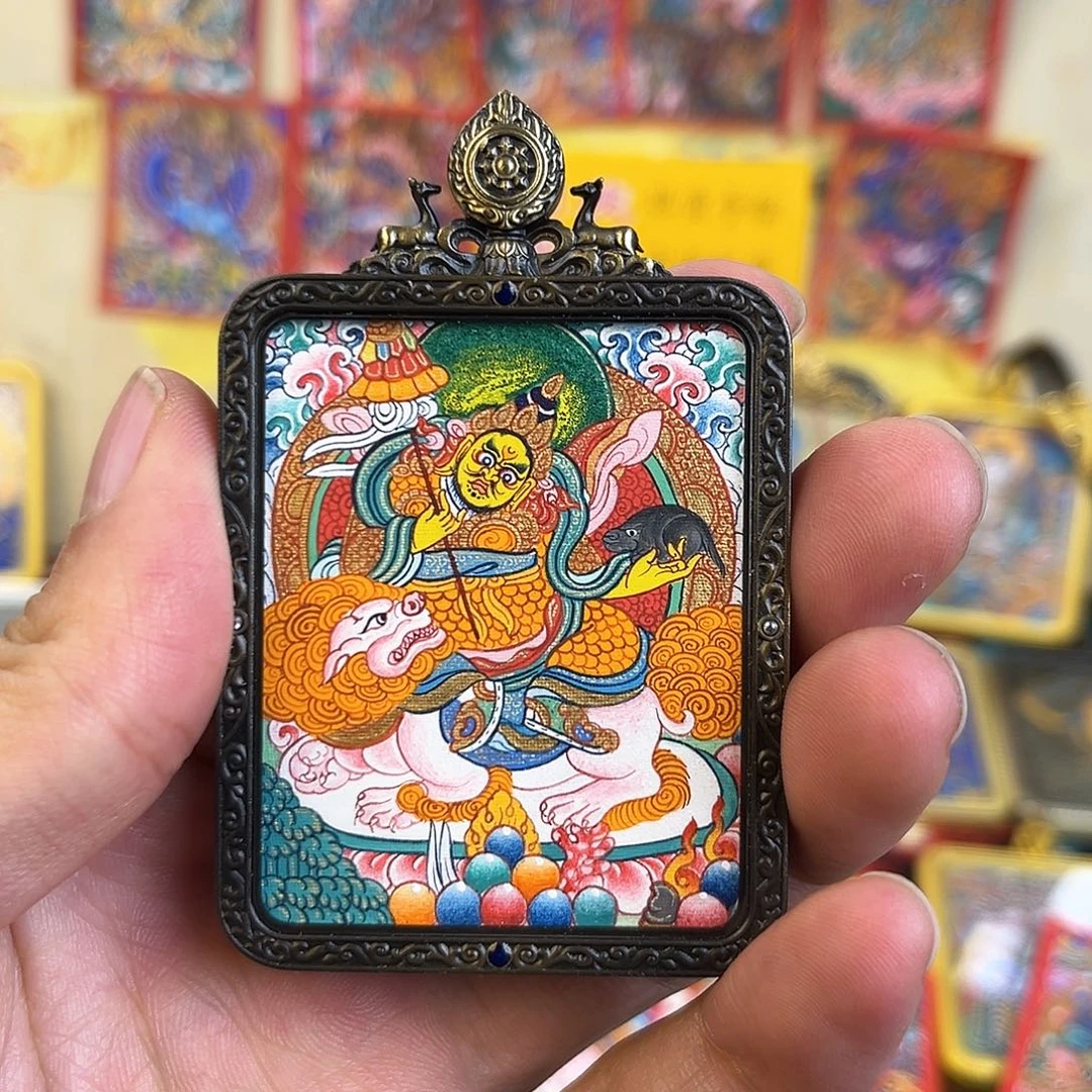 吊坠彩宝天王｜热贡手绘