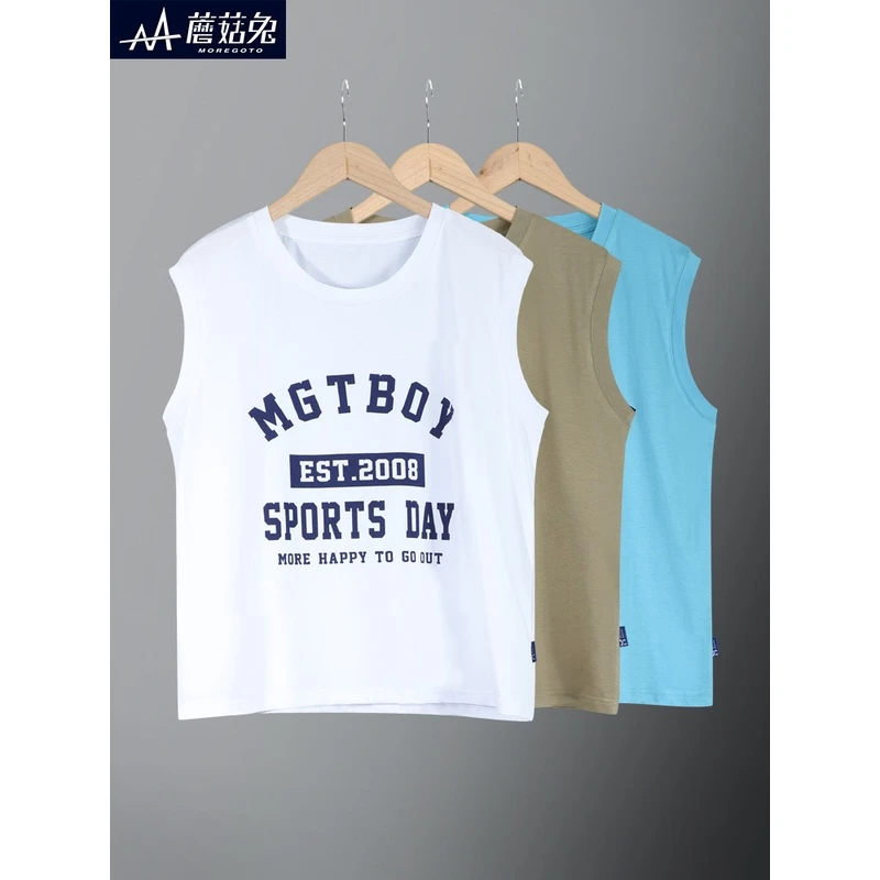 胖男童背心夏季新款洋气莫代尔棉男孩夏天无袖T恤青少年坎肩背心