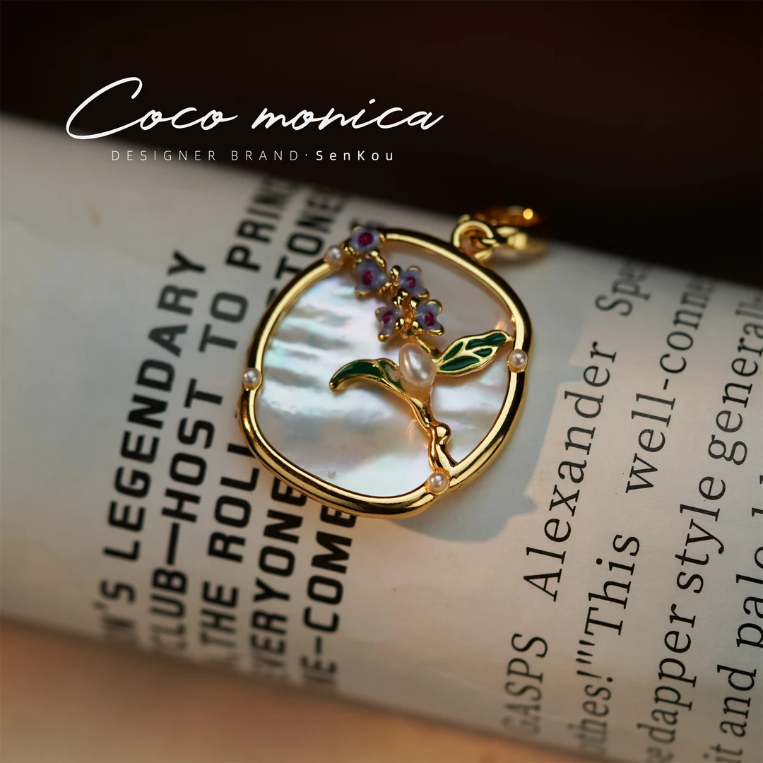 【小霞珠宝】项链吊坠气质轻奢复古小众古法设计感 WE784