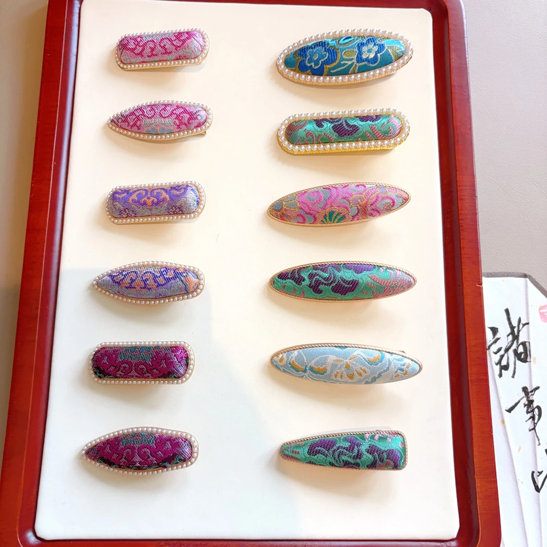 【成品】纯手工东方美学非遗宋锦国风新中式发夹发卡弹簧夹压夹抓夹