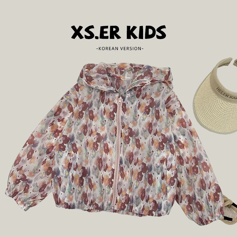 【小首尔】Q6现货-男童复古森系满印连帽外套夏百搭户外上衣TML0228