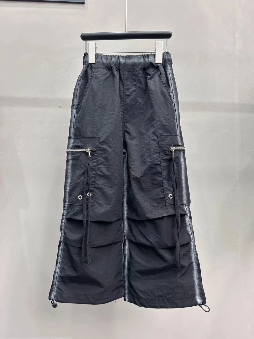 街头潮酷风工装裤男童2025春季新款痞帅嘻哈跳舞黑色休闲儿童长裤