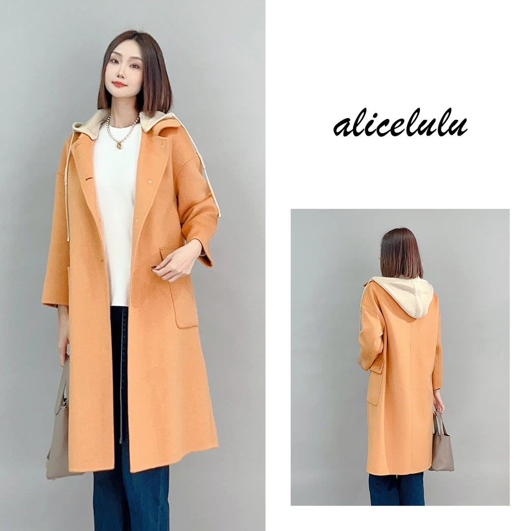 4 ALICE “冬日恋曲”毛呢大衣 针织连帽 绵羊毛 S2141620Ur