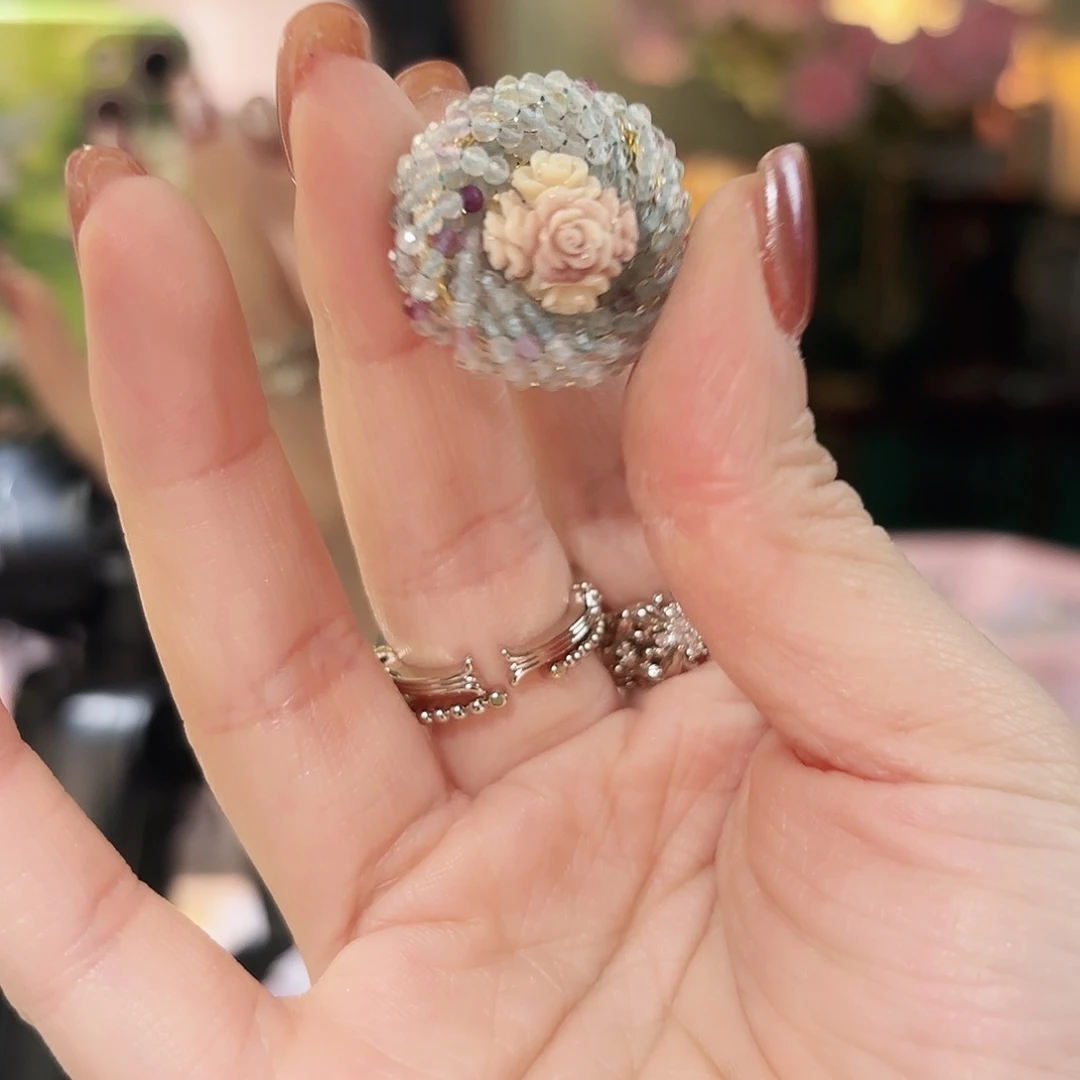 琉璃纯铜合金耳钉