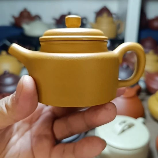 紫砂茶盘原矿黄金段泥德钟160cc内推半手工