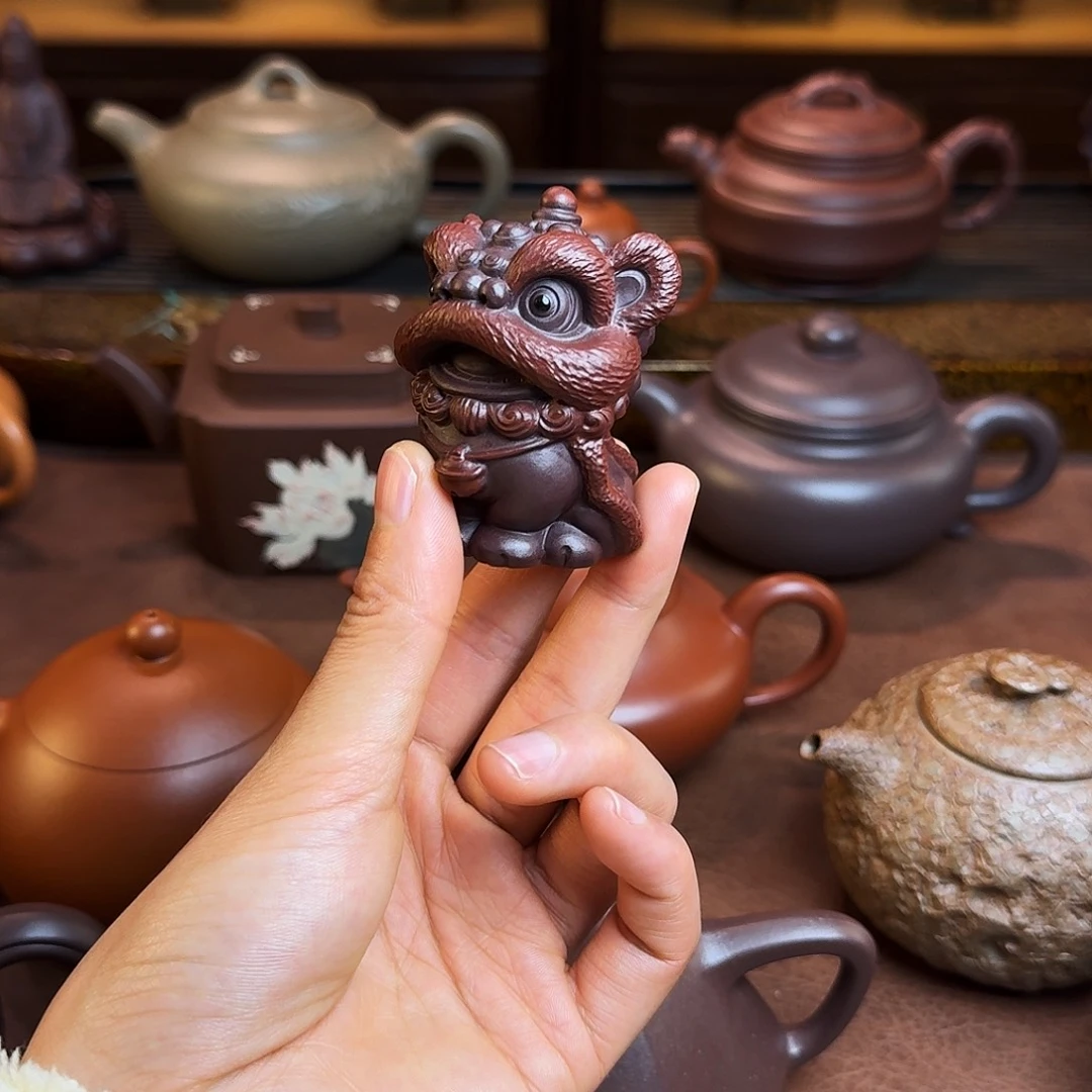 一***愁茶壶紫砂紫砂茶宠，紫泥