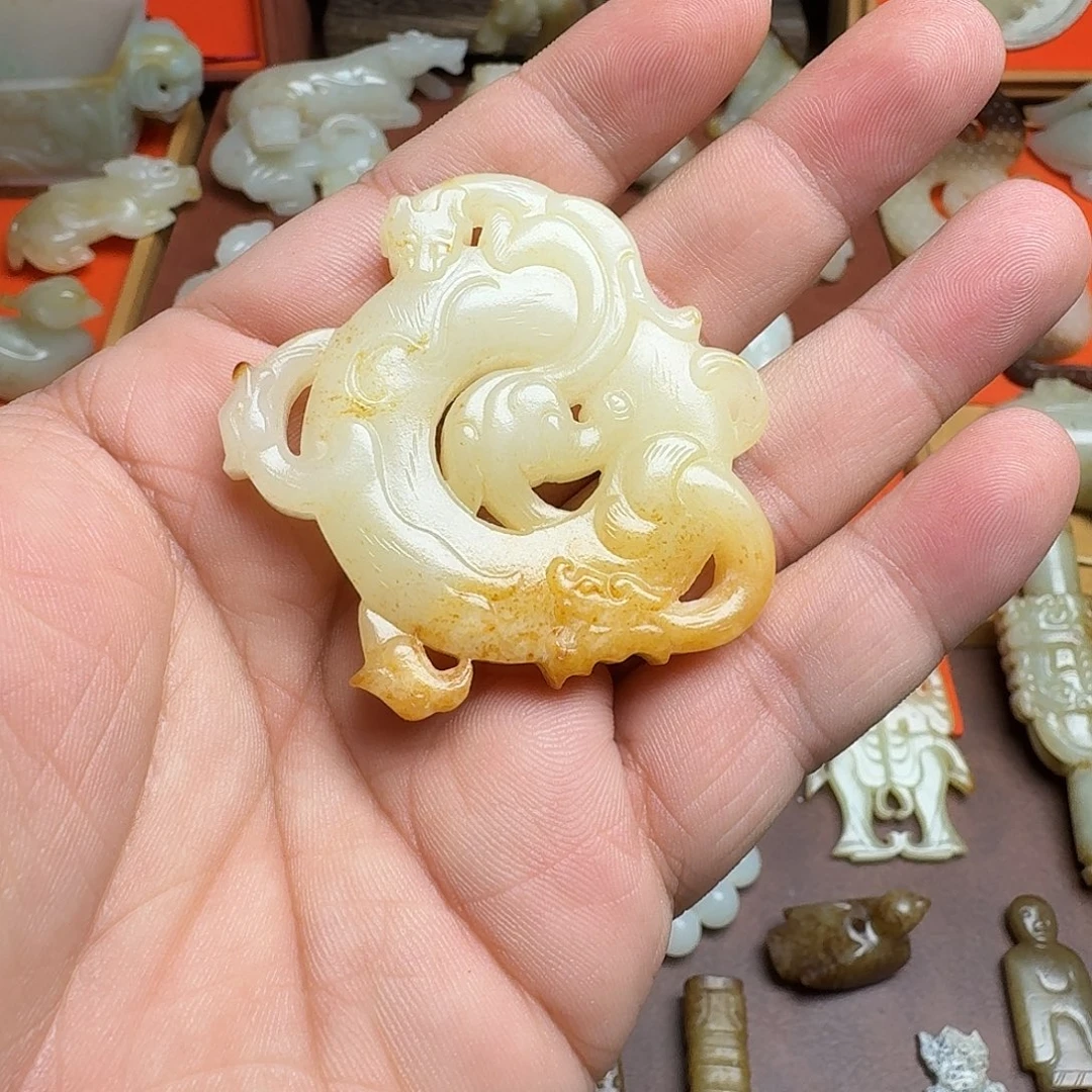 交***友和田玉（糖玉）未镶嵌挂件