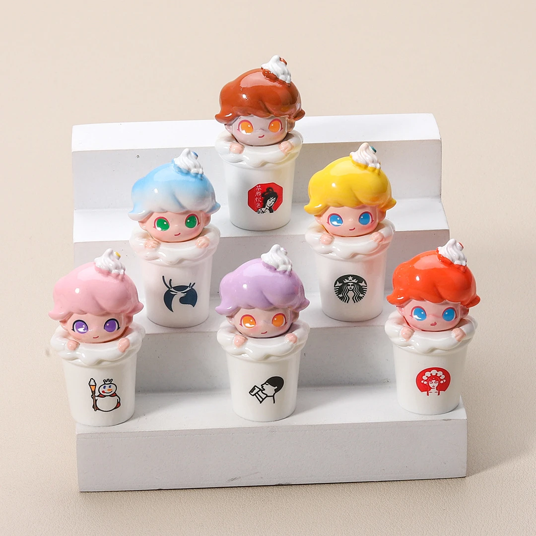 【许愿加对碰】泡泡玛特奶茶杯小男孩  diy玩具