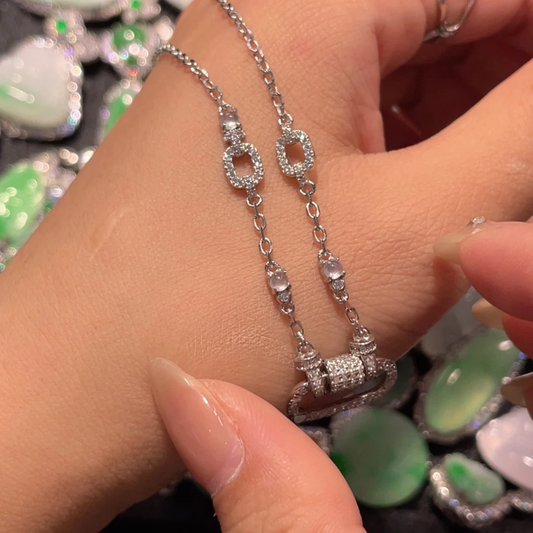 颈饰银S925镶嵌翡翠吊坠