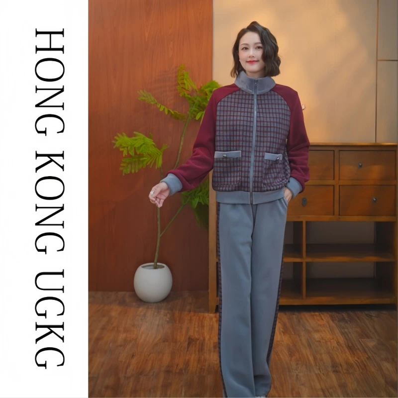 香港UG&KG秋冬款中年妈妈时尚两件套KJ-73254ZH284