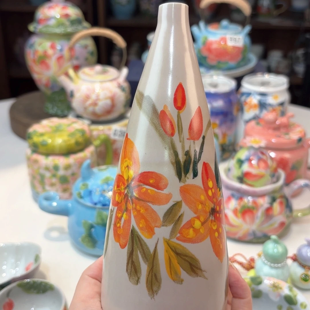 景德镇手绘高温釉下彩陶瓷茶具