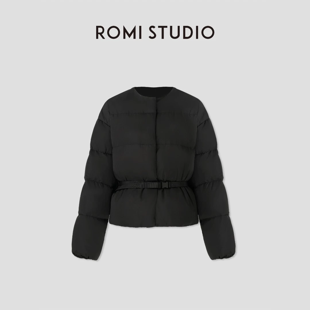 ROMI STUDIO“两穿款”90白鹅绒腔调穿搭腰带羽绒服23AWW445