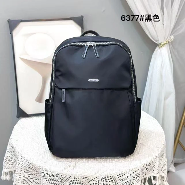 竖款耐磨女士纯色双肩包轻便时尚百搭黑色时尚高品质潮流双肩背