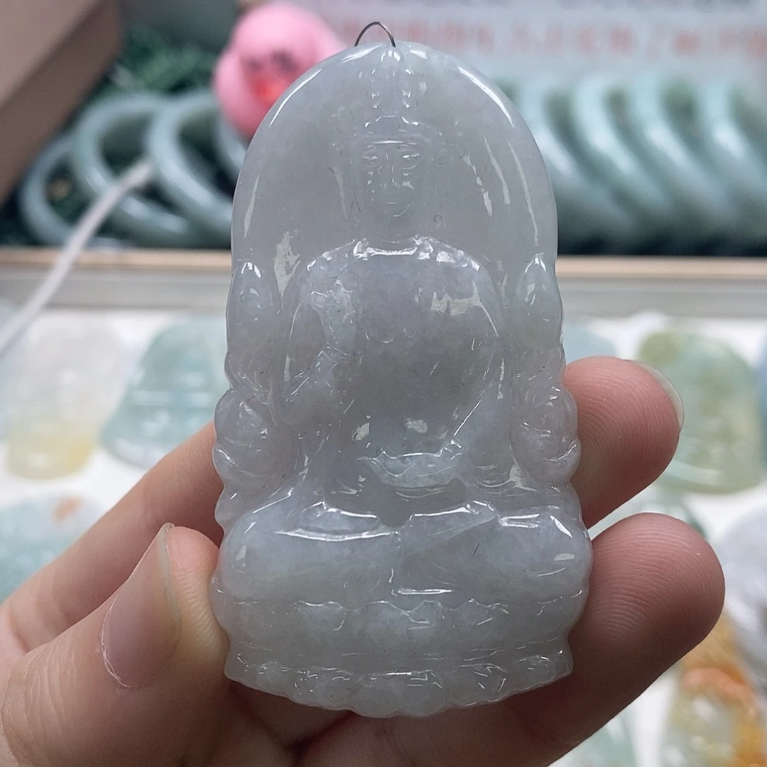 翡翠未镶嵌颈饰3-9翡翠A货挂件