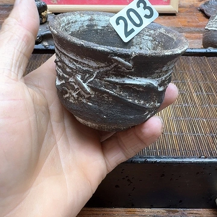 纯手工制作粗陶茶具