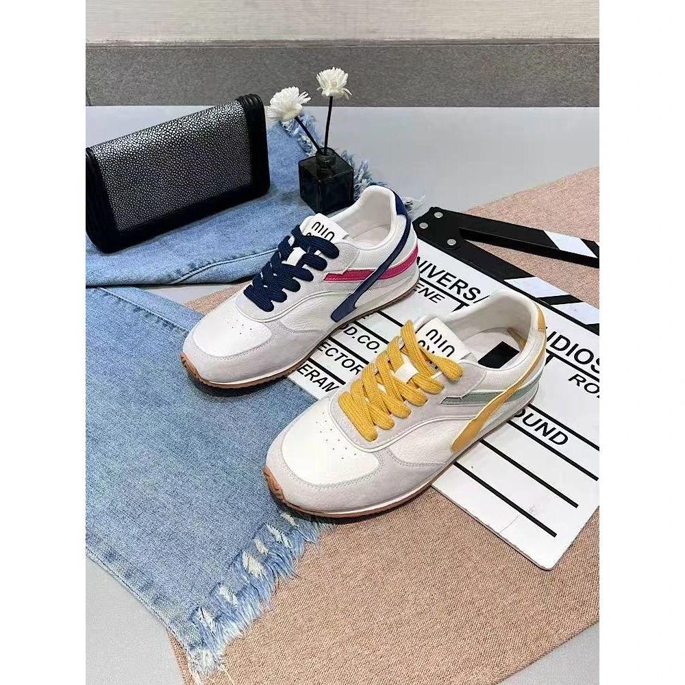 圆头系带休闲厚底拼色时尚休闲鞋百搭阿甘鞋潮鞋时尚 LBS 25138