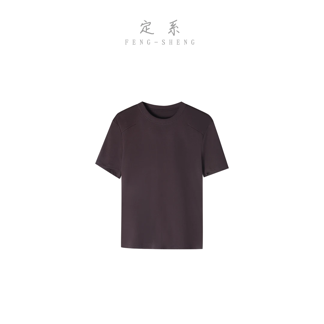 【风生高端甄选】短袖时尚休闲风极简风圆领T恤套装设计师纯色常规