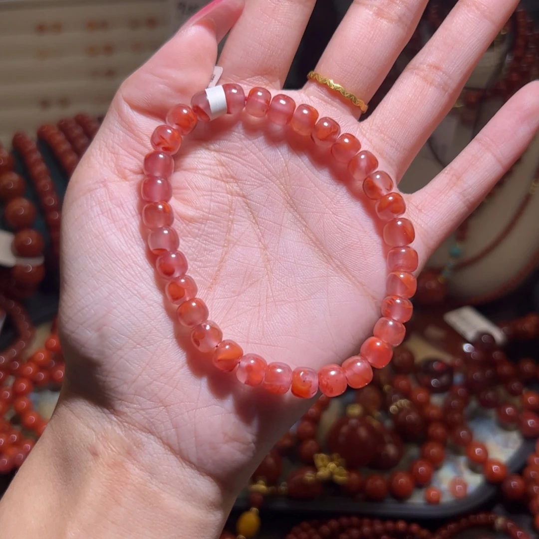 南红玛瑙未镶嵌手链7mm