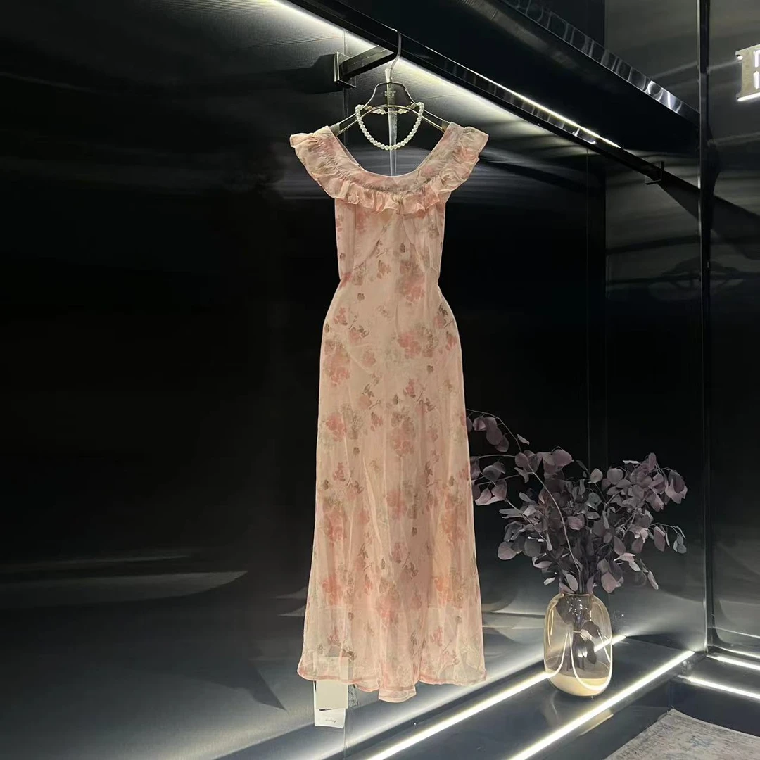 roiltrou2025春夏小众新款纯欲碎花气质减龄连衣裙ZA1525112725