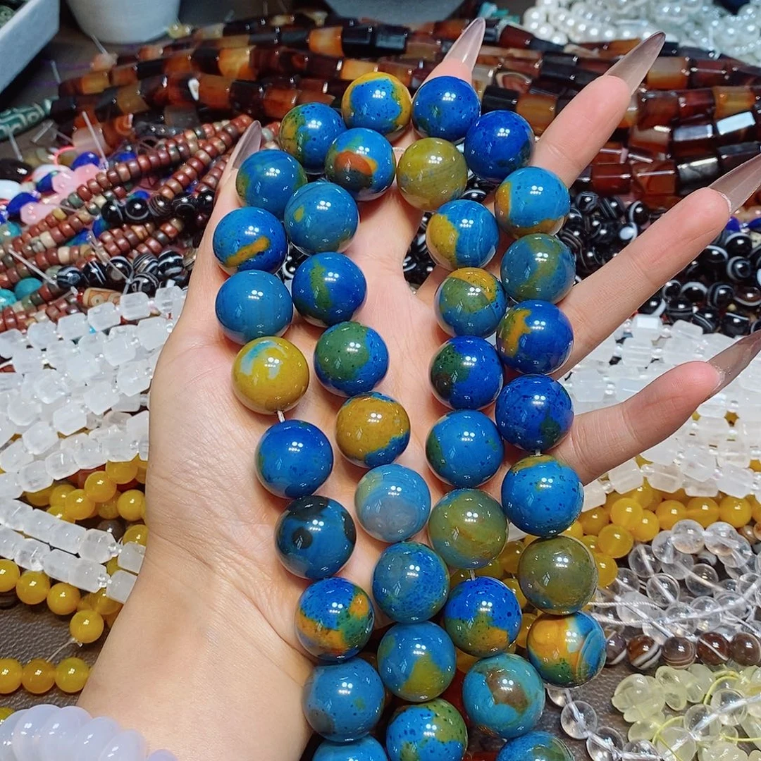 玛瑙/玉髓散珠天然地球玛瑙20mm一条