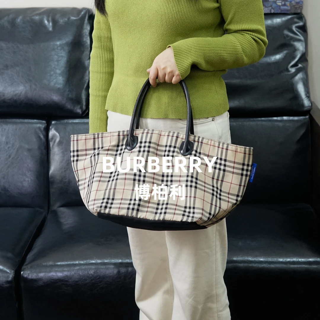 95新 BURBERRY/博柏利 格纹单肩包/JJ12612165/2165优
