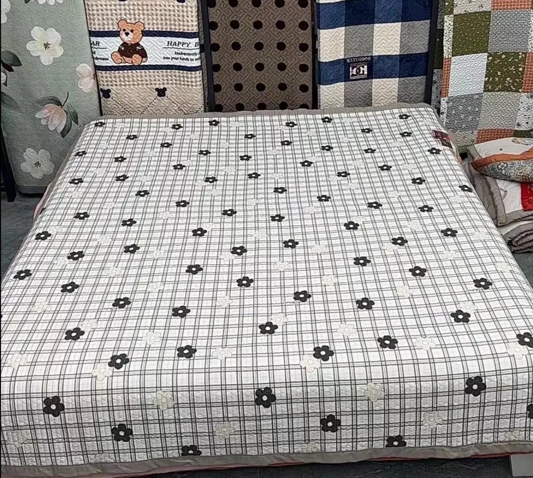 【北奈かわ会社】针织棉绗缝透气可机洗 四季床盖200*230 轻奢小花