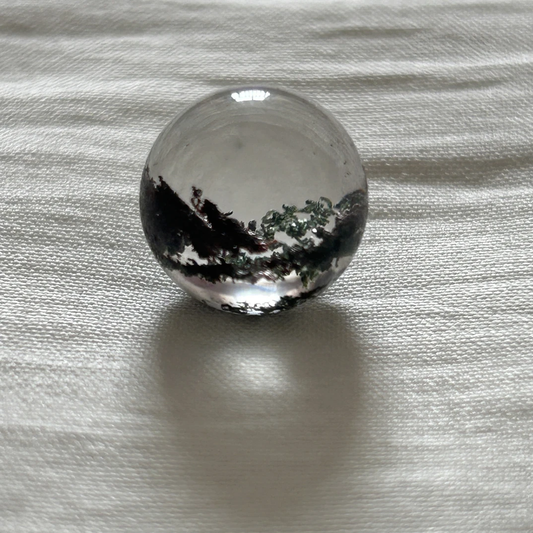 天然水晶四季幽灵圆珠吊坠