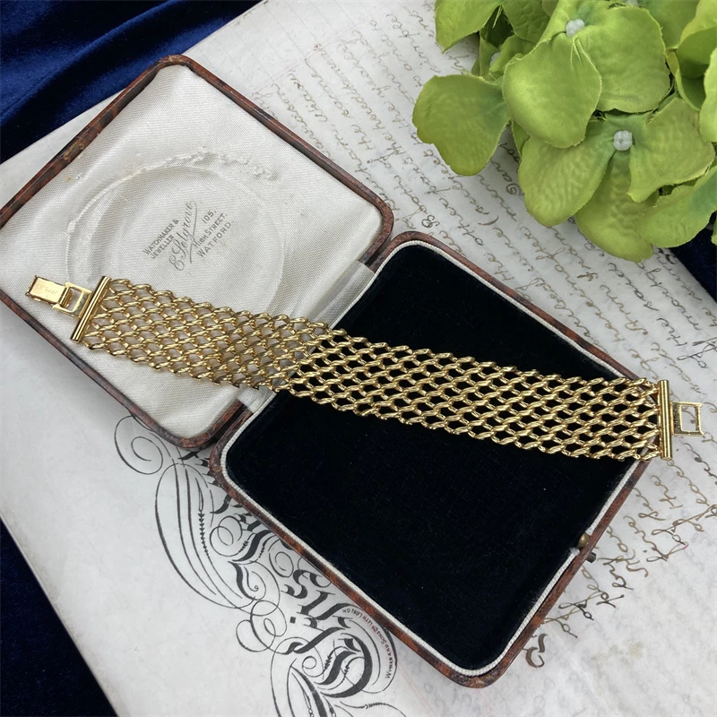 合金手链 monet金色编织手链1-2【2071125-072】