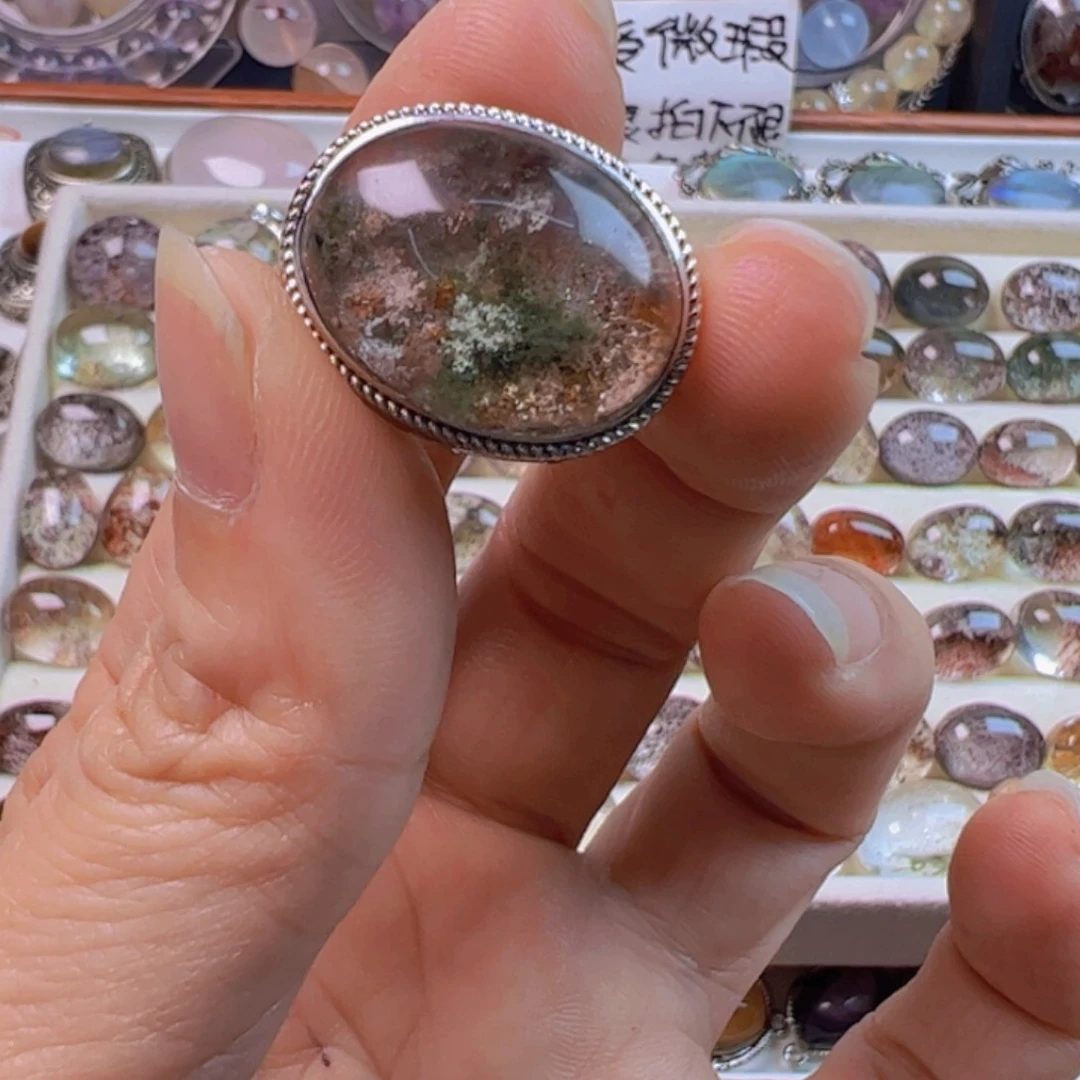 水晶手链银S800镀金镶嵌