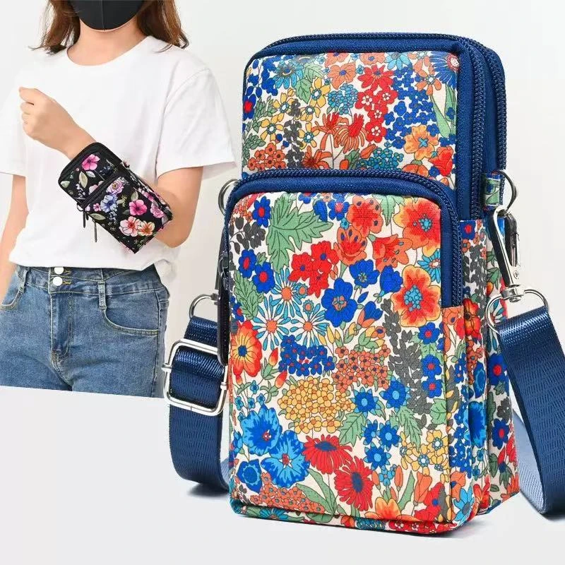 新款女士时尚三层手拿包手机包便携休闲零钱包女士百搭手拎包