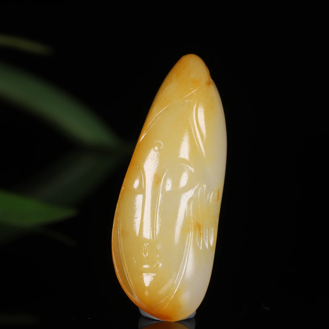 【汪氏】J-WSXD0125新疆和田玉（子料） 观自在 挂件