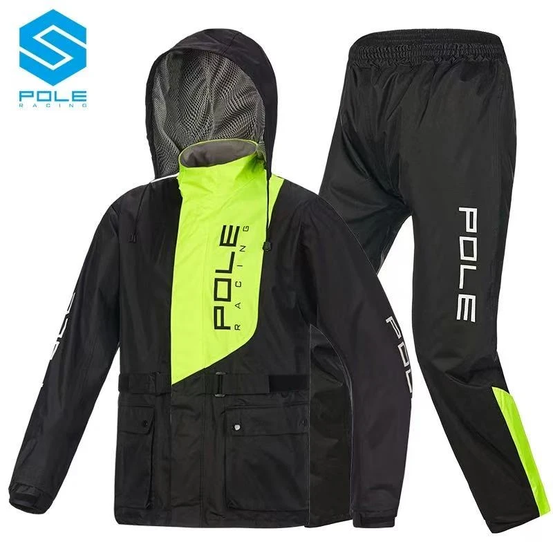 pole摩托车分体式加厚雨衣雨裤套装