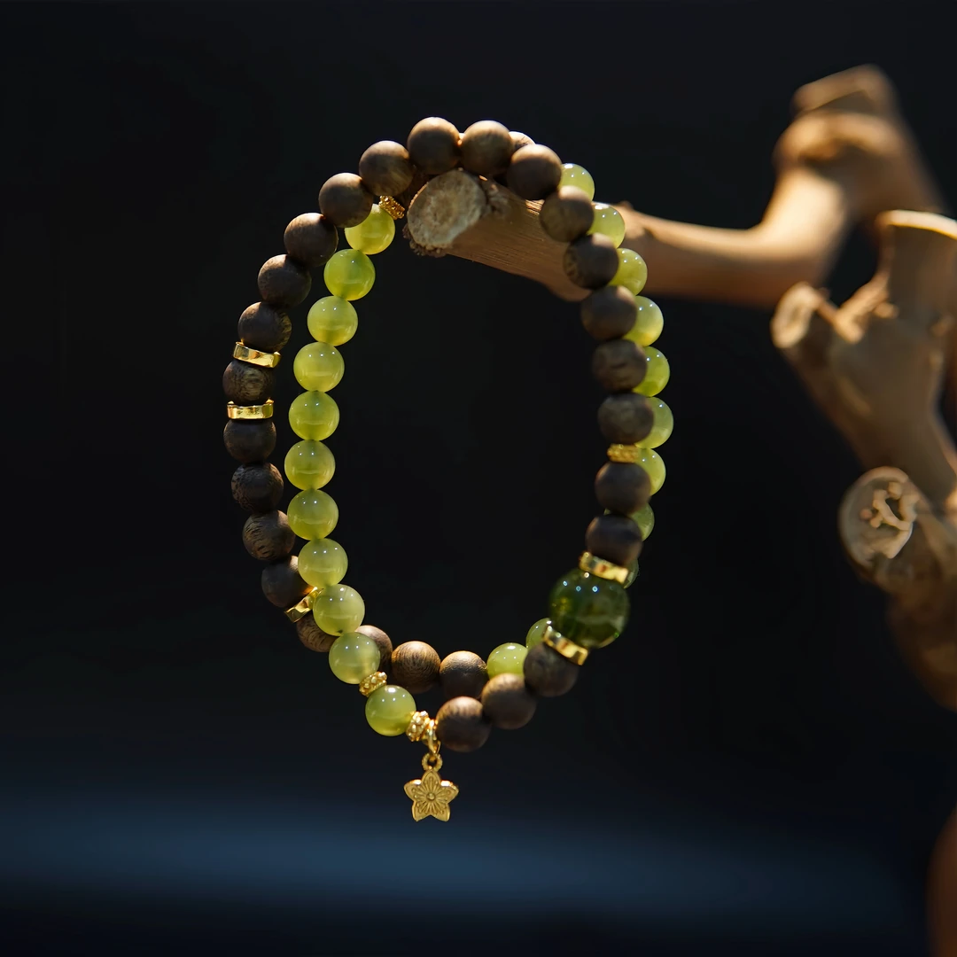 沉香奇楠沉香设计款6MM双圈手串（多样发货）SYLWC0025