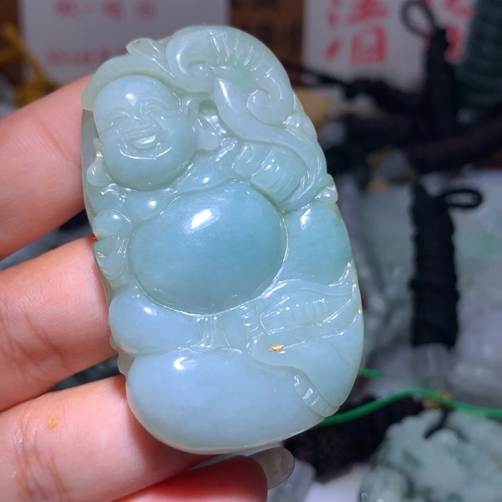 翡翠未镶嵌颈饰保真天然A货翡翠