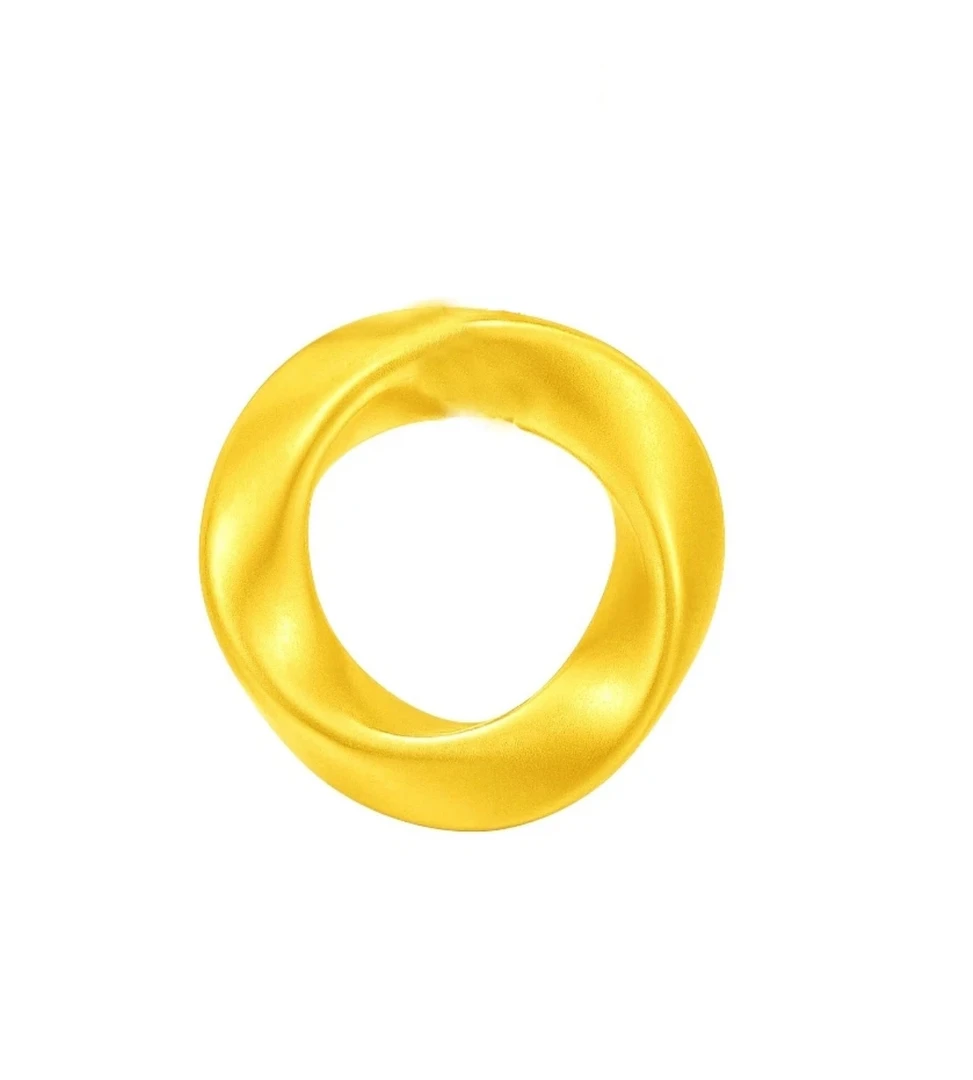 足金999莫比乌斯环吊坠时尚百搭复古简约经典圈圈项坠挂坠女款