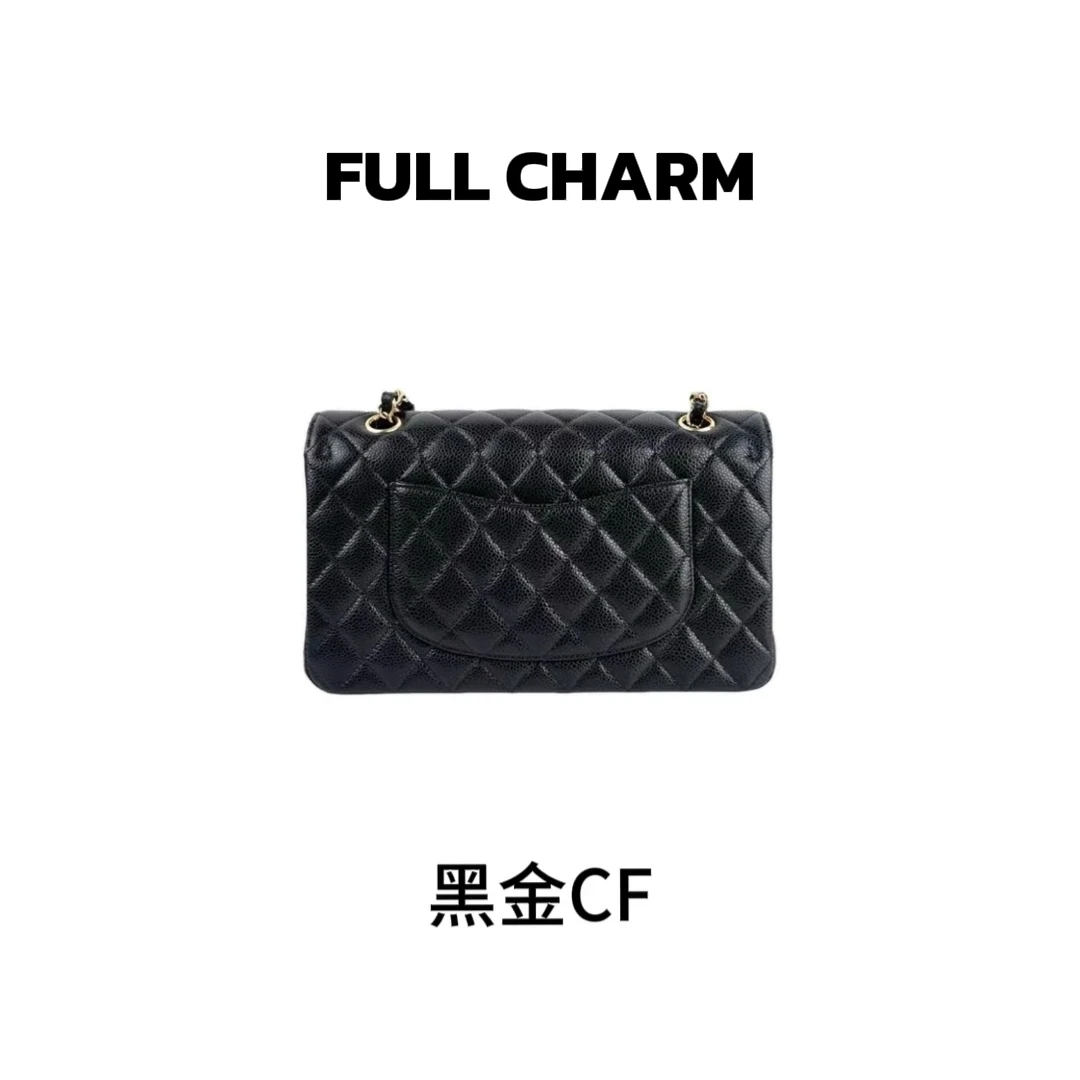 【E236】FULL CHARM-黑金CF-百搭手提单肩斜挎包大容量通勤女包