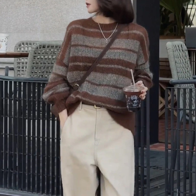 潮流秋季慵懒风针织衫2025新款休闲百搭显瘦女装个性时髦流行女装