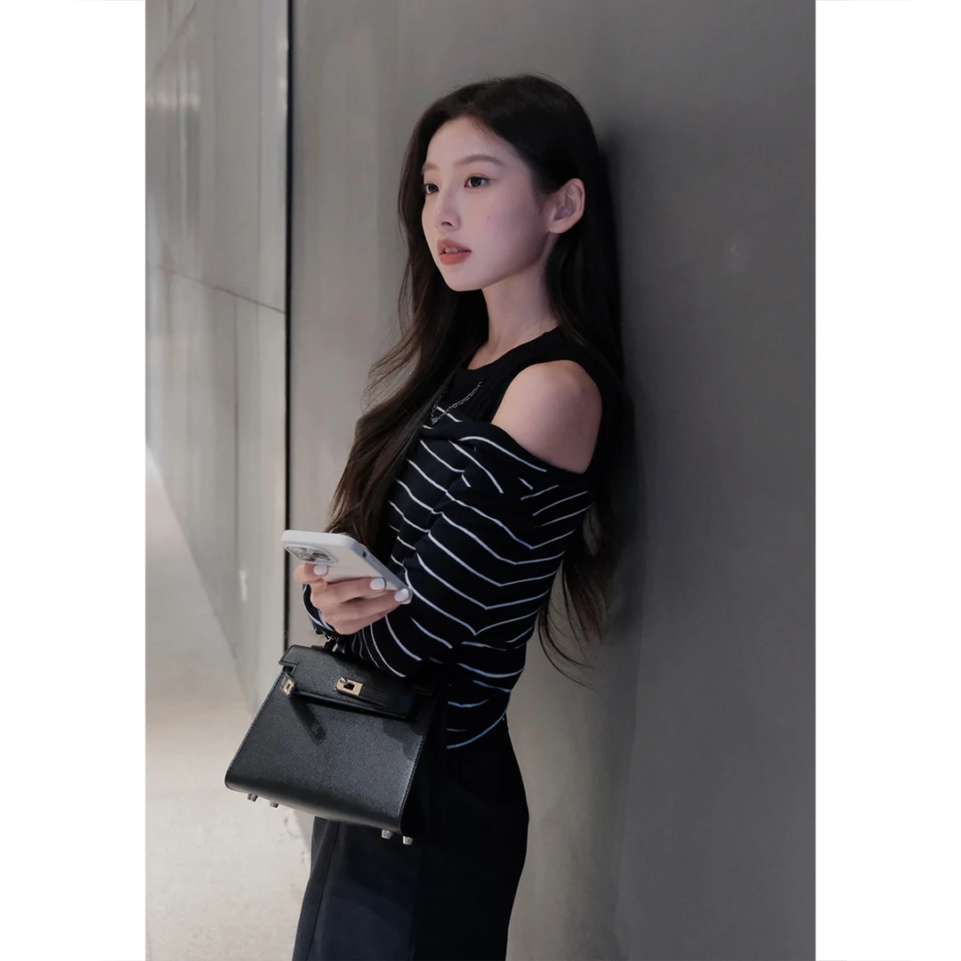 PSALTER诗篇 秋季新款时尚休闲假两件条纹毛针织衫6C35306270