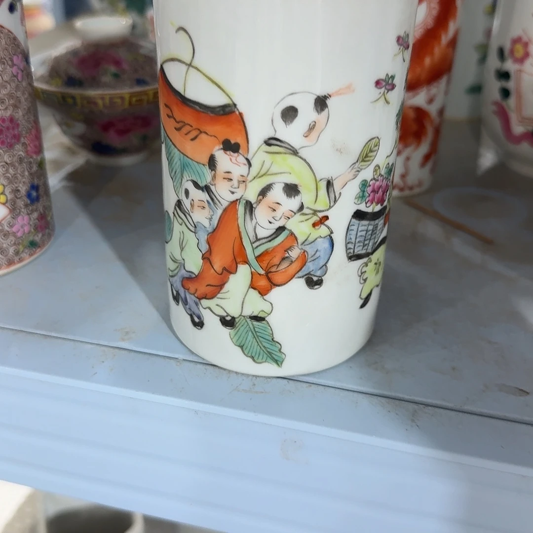 瓷片摆件手绘瓷器处理